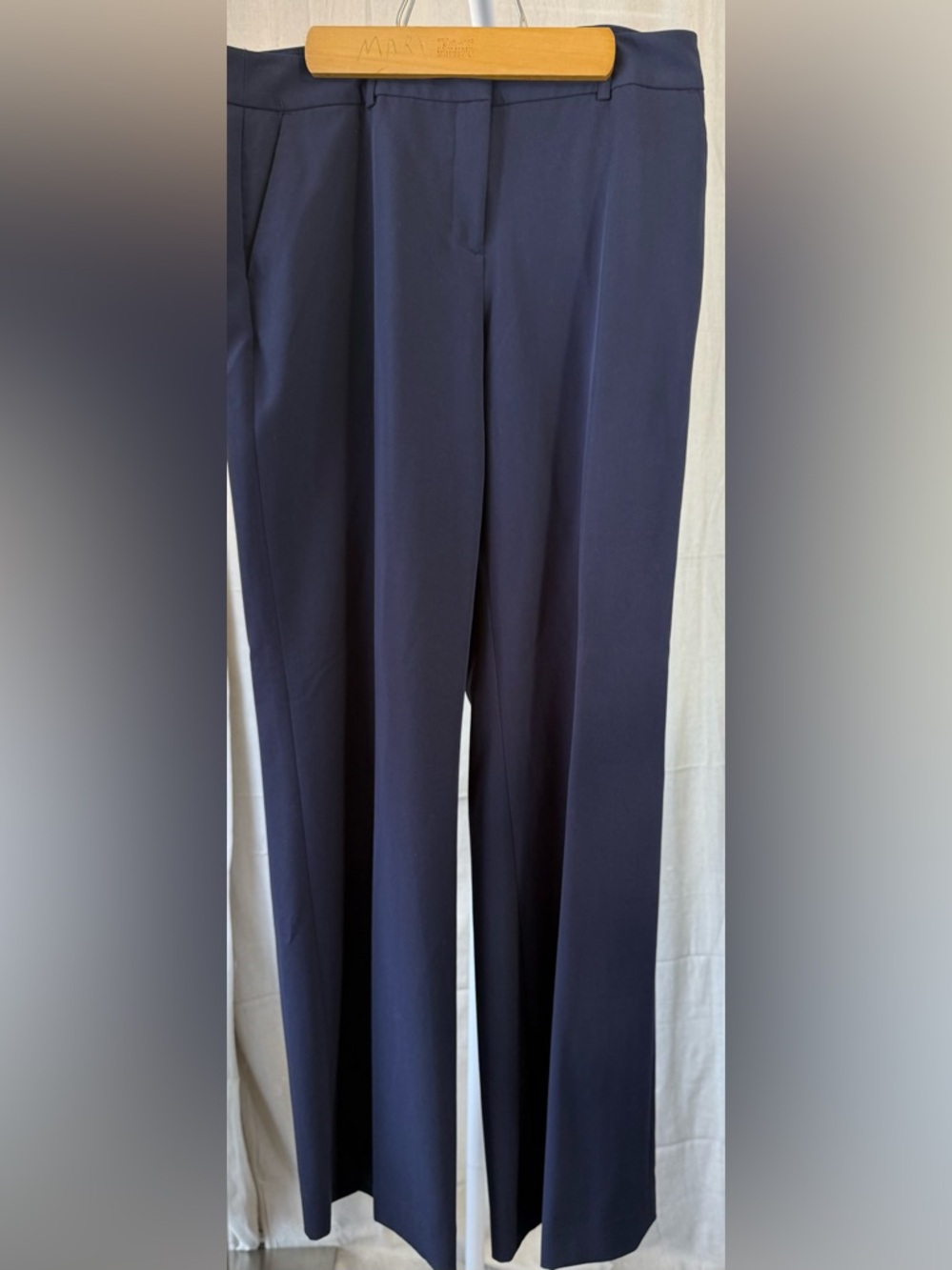 Liz Claiborne Navy Straight-Leg Dress Trousers